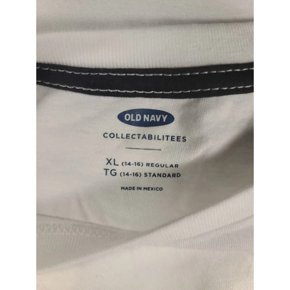 Old Navy Collectabilitees Minecraft Graphic T-Shirt Kids XL 14-16 White
